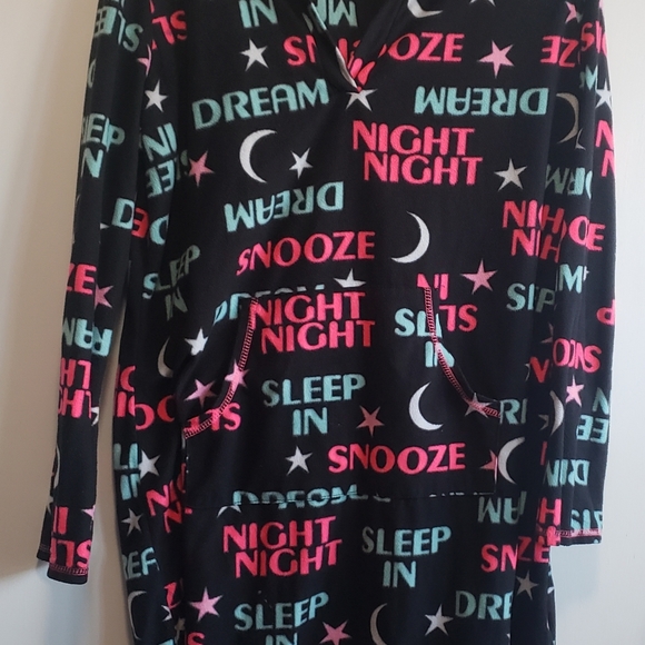 SECRET TREASURES SLEEP SHIRT Hoodie GOOD NIGHT, Sleep In, Dream, S/M CH/M (6-10 - Picture 9 of 12